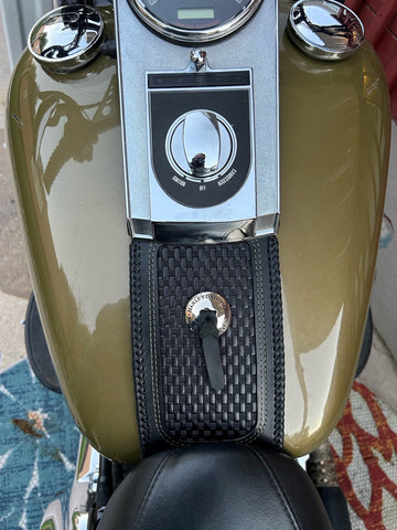 Leather Tank Tank Bib With Pouch Tank Bibs For Harley-Davidson FLH